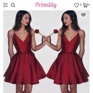 A-Line Satin V-neck Sleeveless Mini Dress